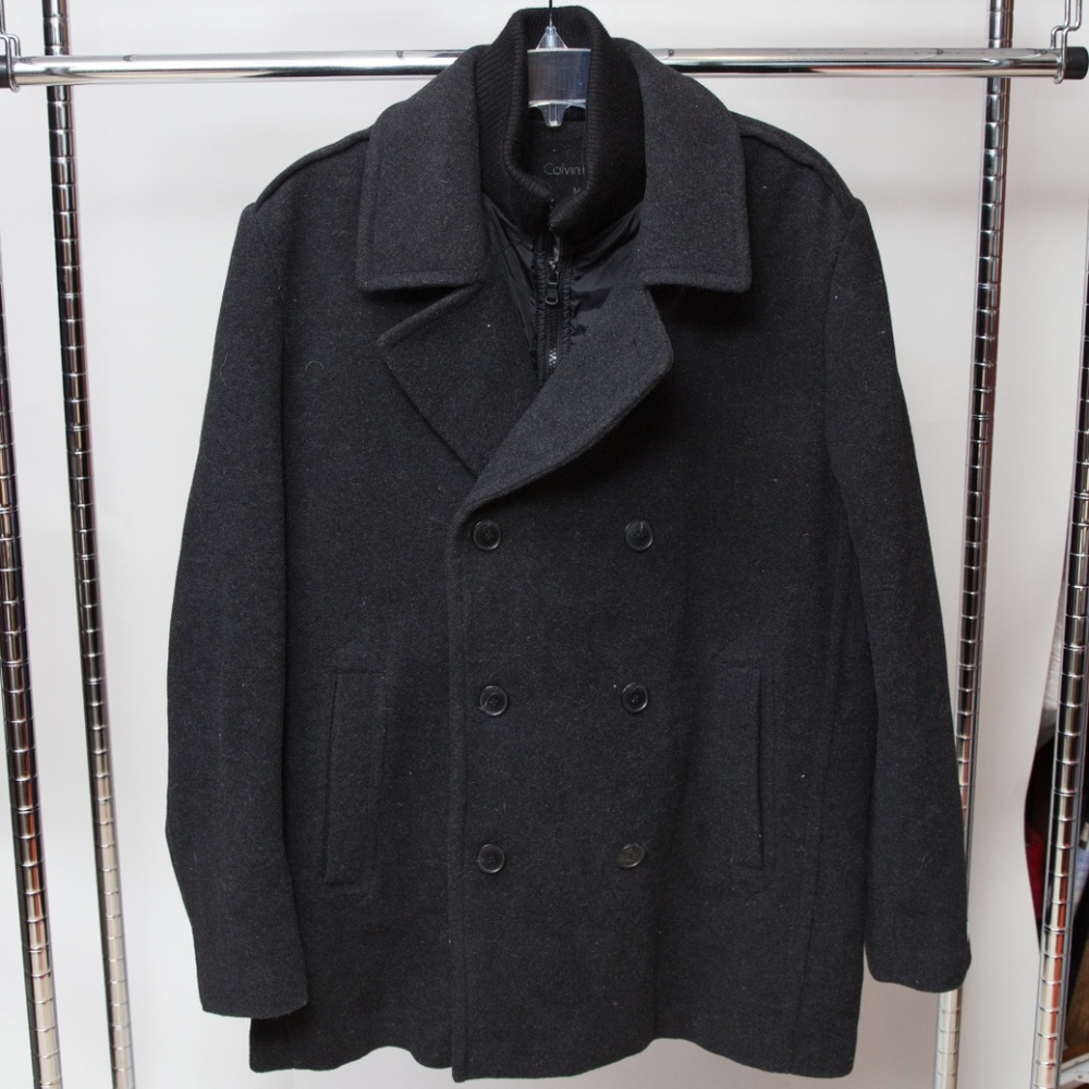 Calvin Klein Black Pea Coat
